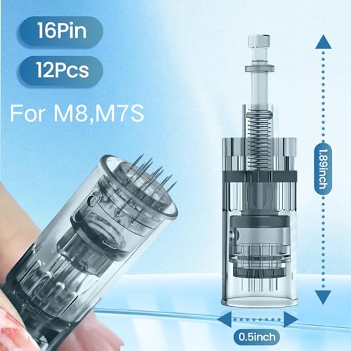 Microneedling Pen Cartridges 0.25mm for M8 M7S (12 Pack)