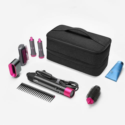 BUBM Double-Layer Carrying Case for Shark Flexstyle, Travel Case for Shark Flexstyle/FlexFusion, Portable Storage Organizer bag for Airwrap Styler/Supersonic Hair Dryer and Attachments,Black