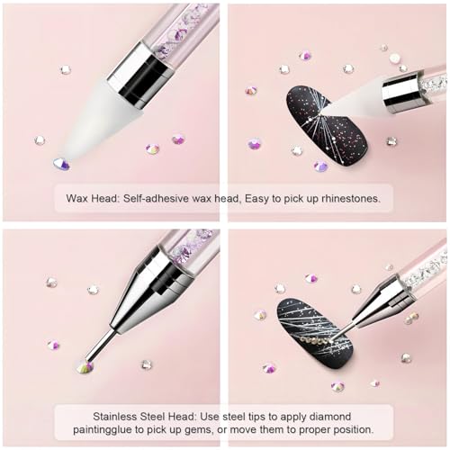 Rhinestone Picker Tool for Nail Art - Dotting Pen with Replacement Tips