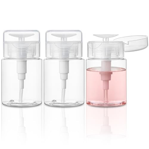 TUZAZO Push Down Pump Bottles, 3.4oz Travel Size 3-Pack