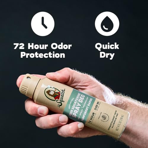 Natural Men's Deodorant Spray - Quick Dry, Aluminum-Free, 2-Pack