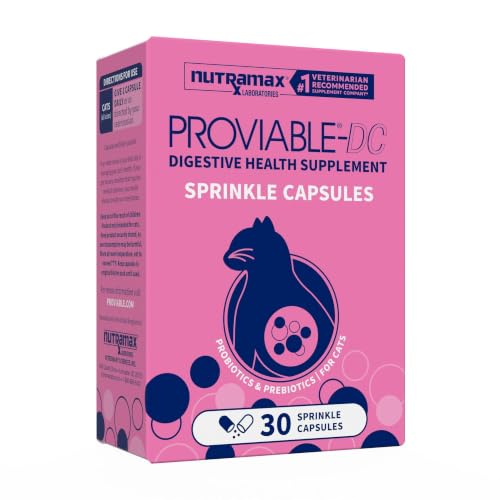 Nutramax Proviable Probiotics for Dogs & Cats, 30 Capsules
