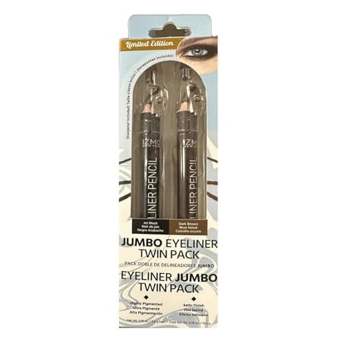 IZME New York JUMBO EYELINER PENCIL TWIN PACK Jet Black, Dark Brown / 5.0 g Each