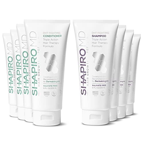 Shapiro MD Hair Loss Shampoo & Conditioner Set, DHT Blocking Vegan Formula for Thinning Hair