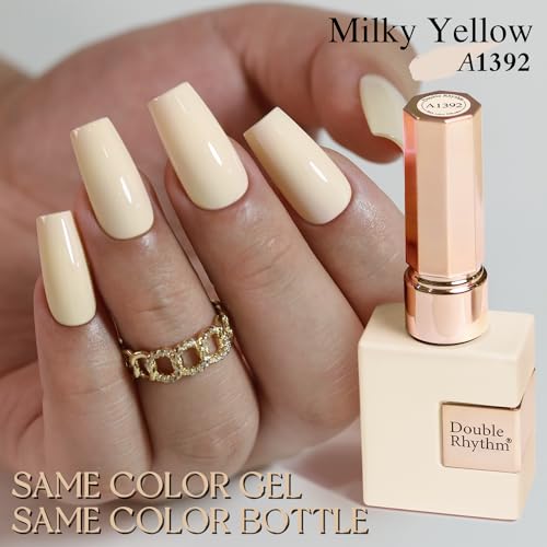 Double Rhythm 15ML Sheer Cream Beige Gel Nail Polish - Same Color, Soak Off, Salon & DIY