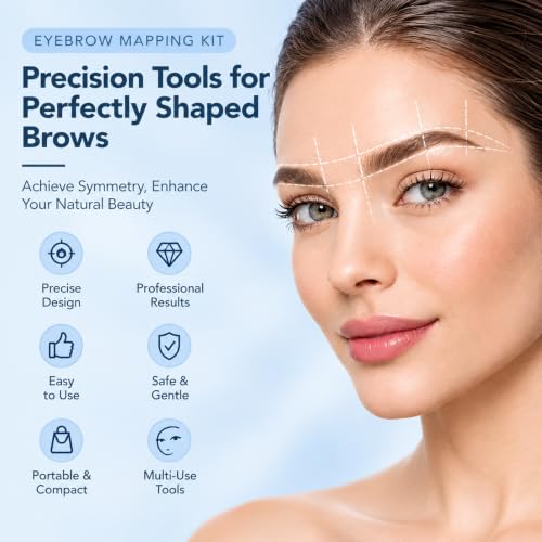 PMU Microblading Mapping Pencil Kit - 13Pcs for Permanent Makeup Contouring