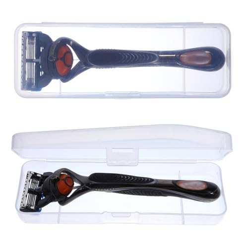 3-Pack Manual Razor Travel Case – Transparent Portable Storage