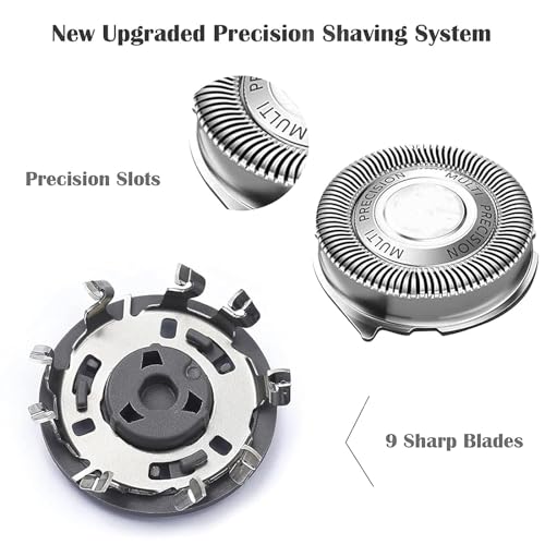 SH50/52 Replacement Heads Compatible with Noreclo Series 5000 Electric Shaver, Sh50 Replacement Head Part for Series 5000 S5xxx, ATXX, PTXX PT8xx, PT7xx, Sh50 Shaving Blades-6Pcs W/Brush
