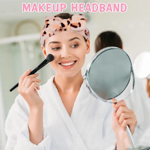 UMIKU 8 Pcs Bow Spa Headbands for Women - Soft Coral Fleece