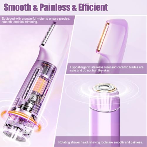 Women Electric Bikini Trimmer & Shaver 2-in-1 Waterproof Rechargeable