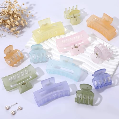 Ice Cream Hair Claw Clips for Women - 12 Pack, Strong Hold, Variation: Ice Cream