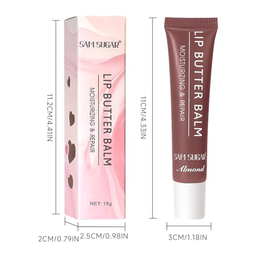 5-Color Lip Balm Butter Set with Plumping Gloss Oil