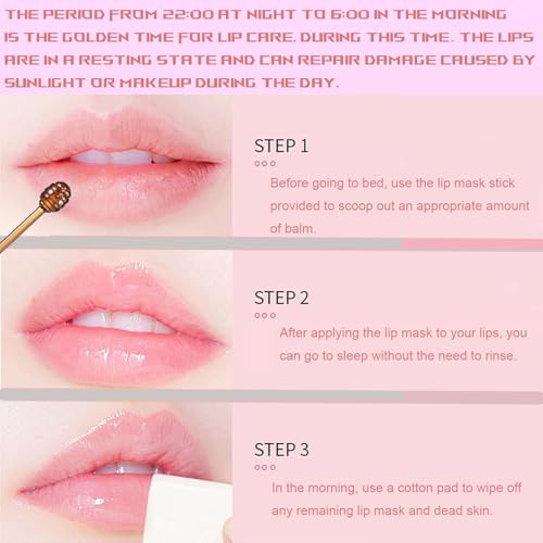 Bee Lip Balm Honey Pot 4-Pack – Moisturizing Overnight Lip Mask
