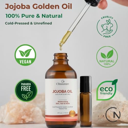 Jojoba Oil for Nails & Cuticles ? 100% Pure & Cold-Pressed Nail Oil for Stronger, Healthier Nails ? Deep Cuticle Moisturizer for Dry, Cracked Skin ? Hexane-Free, Fast Absorbing