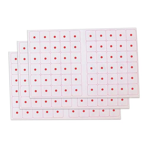 VAMA 3mm Red Round Bindi Stickers - 12 Card Set