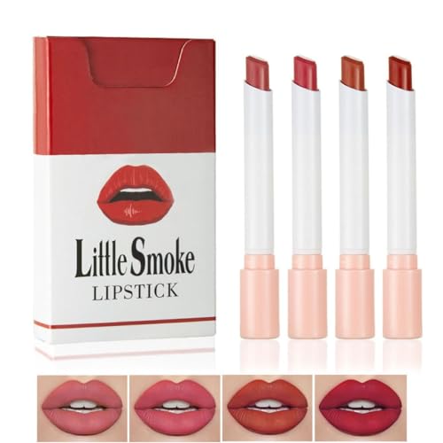 4-Color Matte Velvet Lipstick Set - Long-Lasting Waterproof