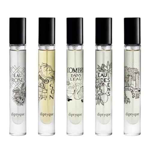 Diptyque Eau de Toilette Travel Spray 0.25 Fl Oz (Pack of 5) Set for Men and Women
