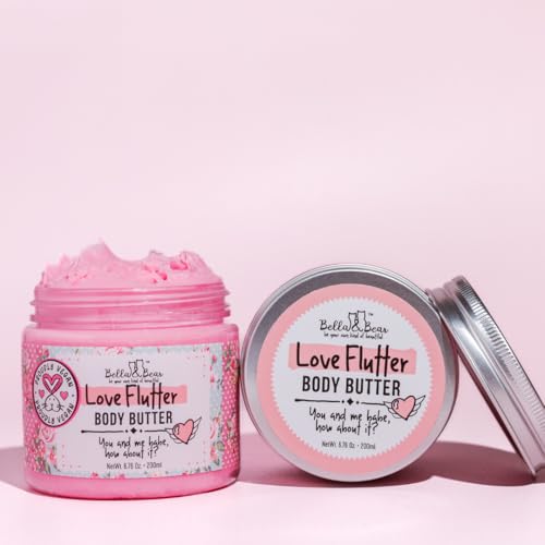 Bella and Bear Love Flutter Gift Set | Body Scrub | Body Butter | Gift for Her