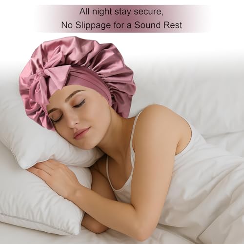 Silk Bonnet for Women with Adjustable Tie Band