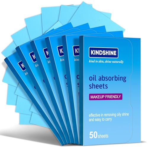 KINESHINE 300P High-Performance Oil Absorbing Sheets for Face - Makeup Friendly Blotting Papers for Oily Skin - Oil Blotting Sheets for Face