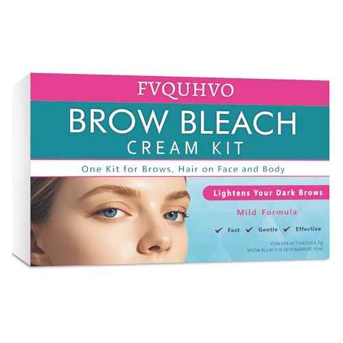 Eyebrow Bleach, Brow Bleaching Kit, Brow Bleach for Lightening Dark Brows, Effective Eyebrow Lightener, Fast and Gentle Bleach for Eyebrows, Works on All Brows Type (5 Application)