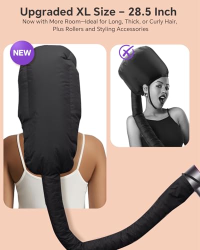 Boloye Hair Dryer Bonnet Attachment XL - 28.5" Hooded Cap