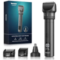 Beard Trimmer for Men - Hair Clippers with 42 Adjustable Length Settings, Professional Mens Grooming Kits Precision Trimming for Beard Facial Nose Trimmer IPX6 Waterproof LED Display Mustache Trimmer