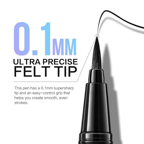 CARSLAN Black Liquid Eyeliner Pen - 12H Waterproof