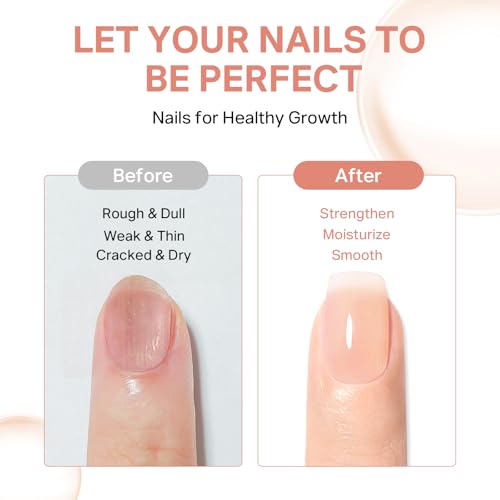 MIZHSE Nail Strengthener for Damaged Nails – Nude Air Dry