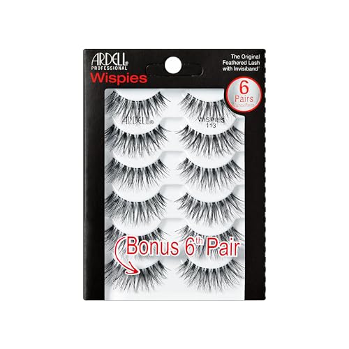 Ardell Wispies 113 Natural Strip False Eyelashes with Invisiband - 6 Pairs