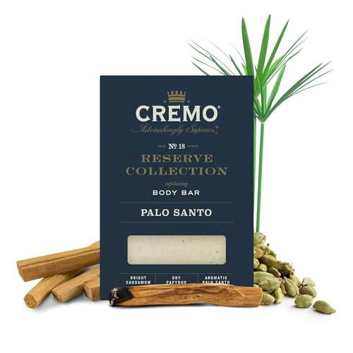 Cremo Exfoliating Body Bars Palo Santo - A Combination of Lava Rock and Oat Kernel Gently Polishes While Shea Butter Leaves Your Skin Feeling Smooth and Healthy (Packaging May Vary)