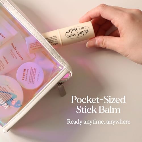 LU'PIUM Relief Multi Care Stick Balm ? Vegan Moisturizing & Soothing Balm with Cica, Ceramide & 99% Natural Oils for Dry or Sensitive Skin