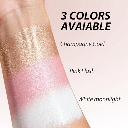 Highlighter Makeup Palette - 3D Shimmer Glow Powder for Face & Body