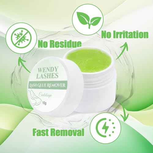 Wendy Lash Remover for Eyelash Extensions: Effectively Cluster Glue Remover Cream, Green Cantaloupe