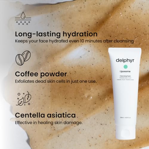 Liposome Daily Cleansing Foam, Gentle Exfoliation for Sensitive Skin with Centella Asiatica TECA, Deep Pore & Makeup Cleanser, Korean Skincare for Trouble Care (4.05 fl. oz, 120ml)