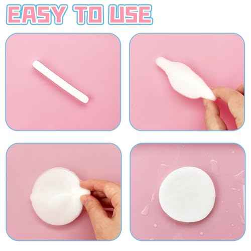 120 Pcs Facial Sponges Compressed,Facial Cleansing Pads,Round Face Cleaning Sponge for Spa,Exfoliating,Face Wash