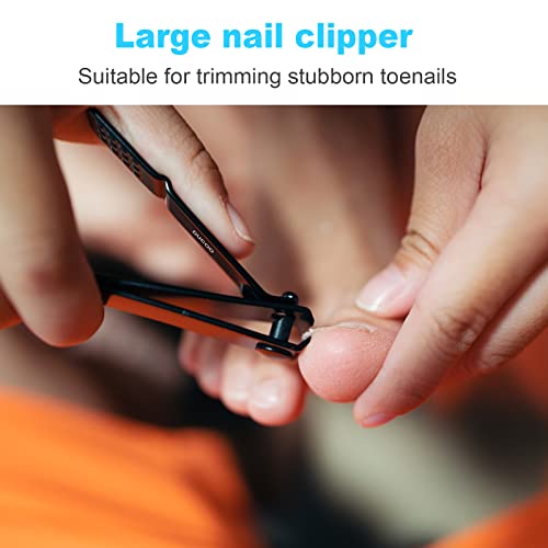 Nail Clippers Set - 4 Piece Manicure and Pedicure Grooming Kit - Black - DUCOO