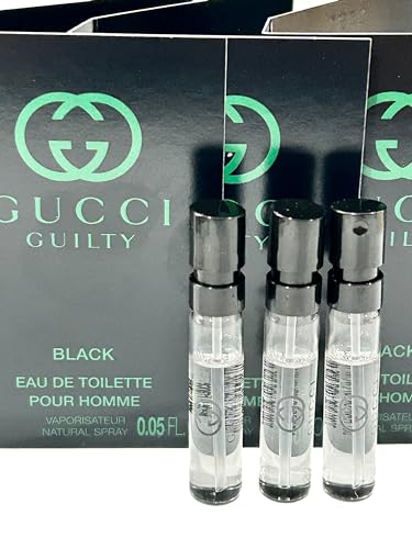 Gucci Guilty Black Men EDT Spray 1.5ml Travel Size Set of 3