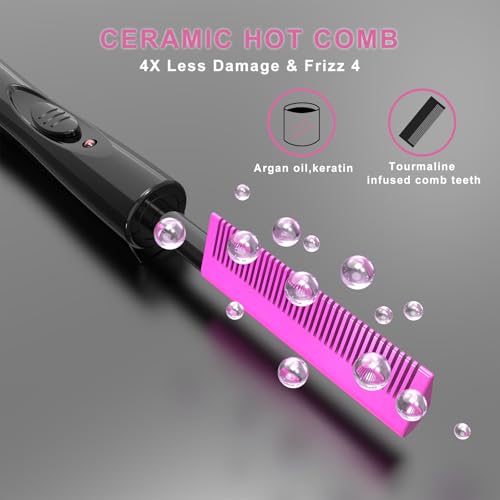 Dual Voltage Ceramic Hot Comb for Wigs | 450°F Fast Heating