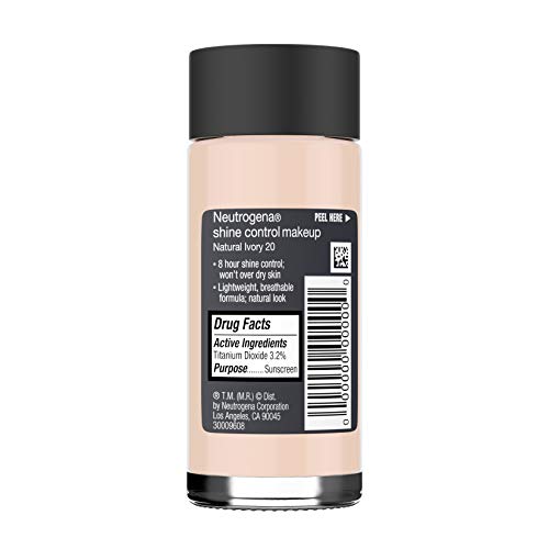 Neutrogena Shine Control Liquid Makeup Broad Spectrum Spf 20, Natural Ivory 20, 1 Oz.