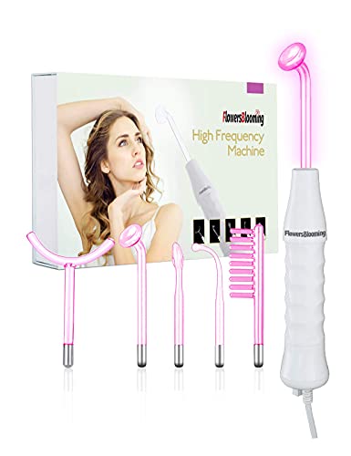 High Frequency Facial Wand Machine for Anti-Aging Skin Care with 5 Interchangeable Tips