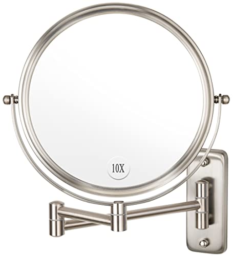 Wall Mounted Makeup Mirror 1X/10X Magnifying 8 Inch