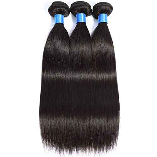 Cranberry Hair 12 14 16 Inches Brazilian Straight Hair 3 Bundles Unprocessed Brazilian Human Hair Extensions 100g/Bundle Natural Black