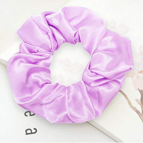 Jaciya 12 Pack Elastics Band Hair Scrunchies Purple Satin Scrunchy Elastic Hair Bobbles Scrunchies Hair Ties Ponytail holder Hair Accessories for Women Girls