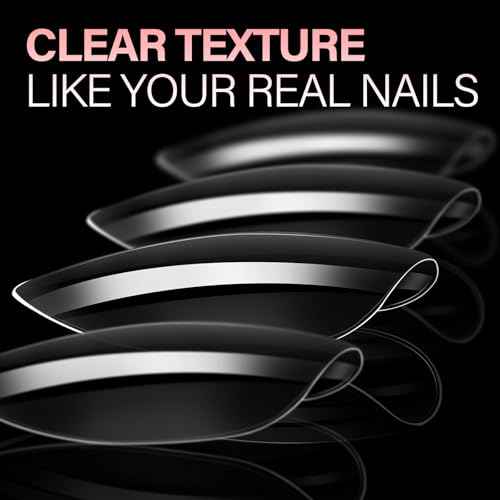 AILLSA Short Almond Nail Tips, 15 Sizes 240PCS Preshaped Soft Clear Gel Nails Tips Full Cover False Nails Tip Short Almond Shaped Tips