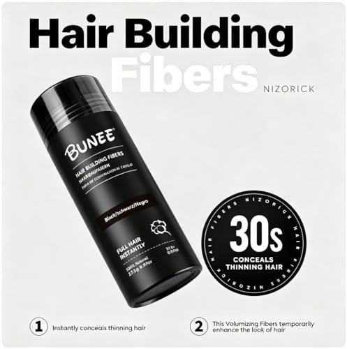 Black Hair Fibers Thickening Powder 27.5g - Instant Fuller Look