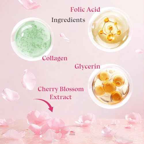 Skin Care Set-Travel Skincare Kit-Collagen Sakura Set with Mask,Eye Cream,Cleanser,Serum,Face Cream,Toner for Gift Sets for Teen Girls,Facial Skin Care Sets for Women Wife Teen Girls