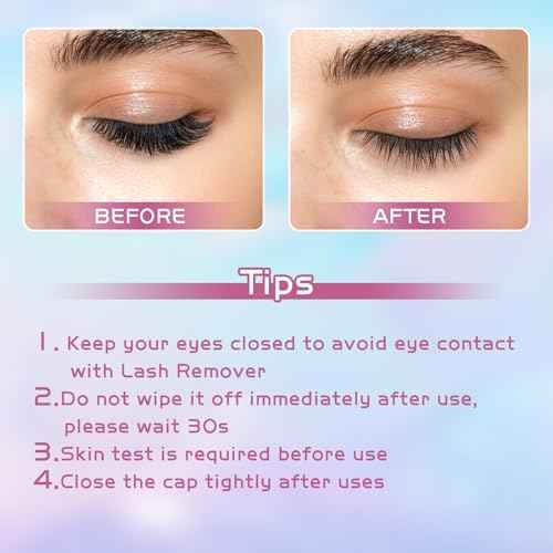 Gekinye Lash Glue Remover 5ML: Lash Remover for Cluster Lashes False Lashes DIY at Home Eyelash Glue Remover
