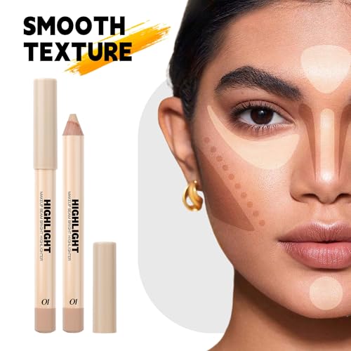 6-Shade Face Contour & Highlight Stick Kit, Dual-Ended Pencils