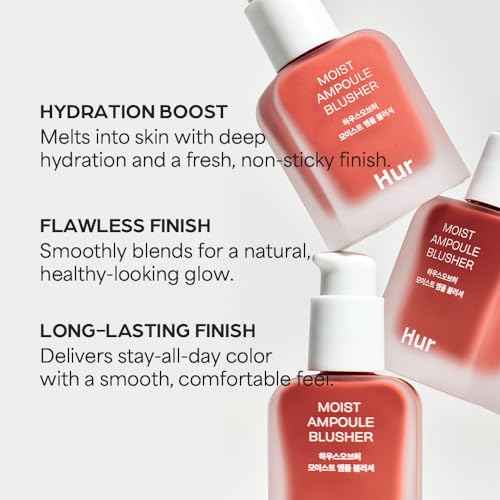 House of Hur Moist Ampoule Blusher with 50% Moisture Essence | Hydrating & Long-Lasting Blush | 0.68fl.oz (9 Shades) - Lavender Flush